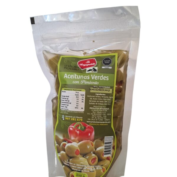 Aceituna Verde Relleno De Pimentón