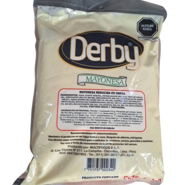 Mayonesa Derby Caja 10 Kg